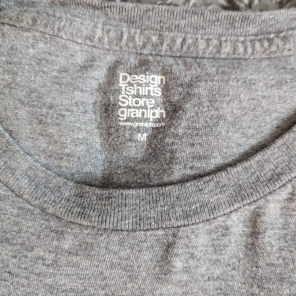 Graniph Womens Short Sleeve Graphic T-Shirt Gray - Picture 4 of 7